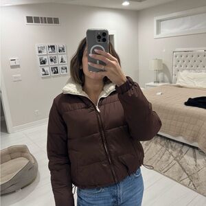 Hollister Chocolate Brown Puffer Jacket
